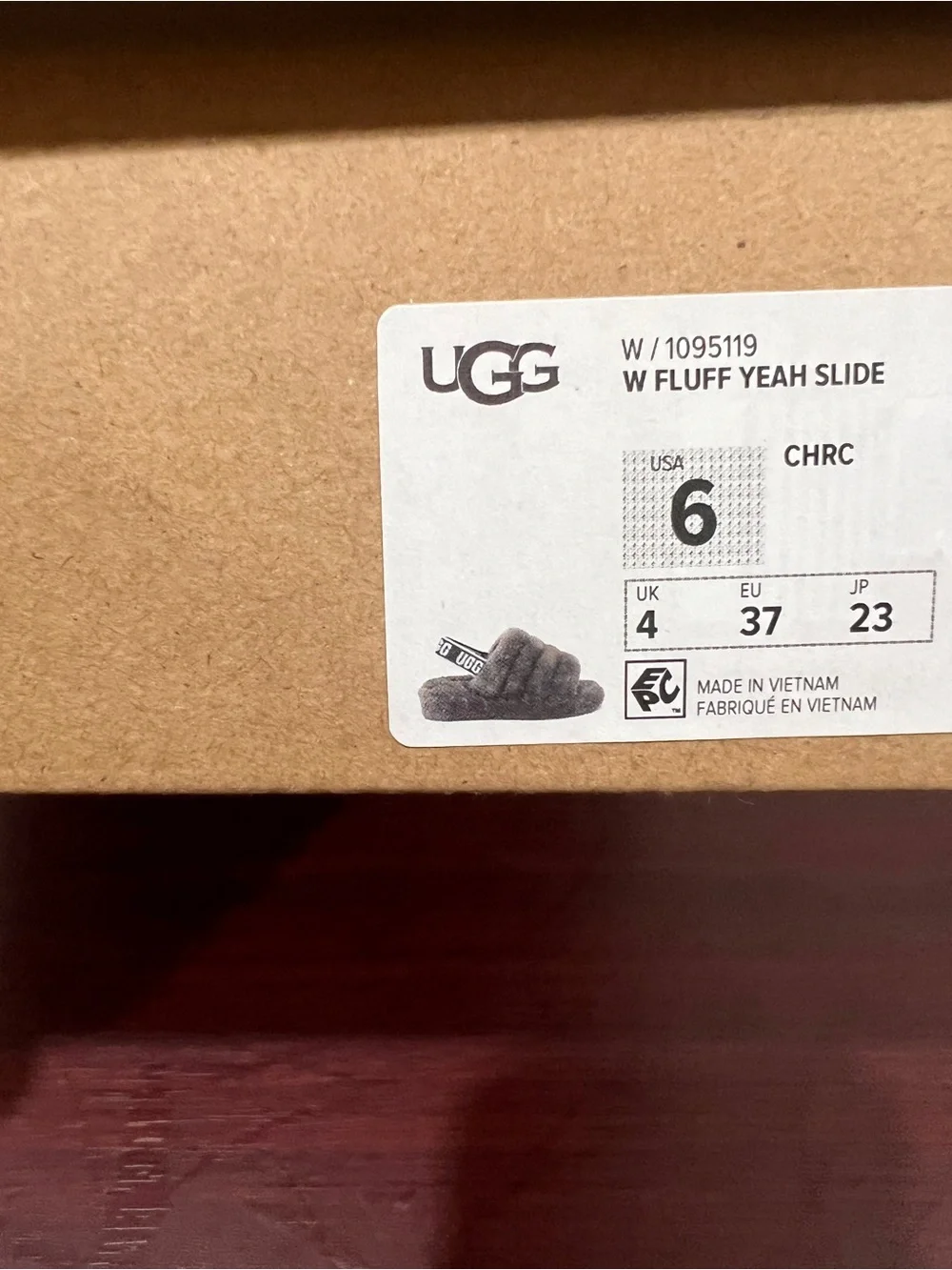 Ugg Fluff Yeah Slide, 1095119, Charcoal Grey